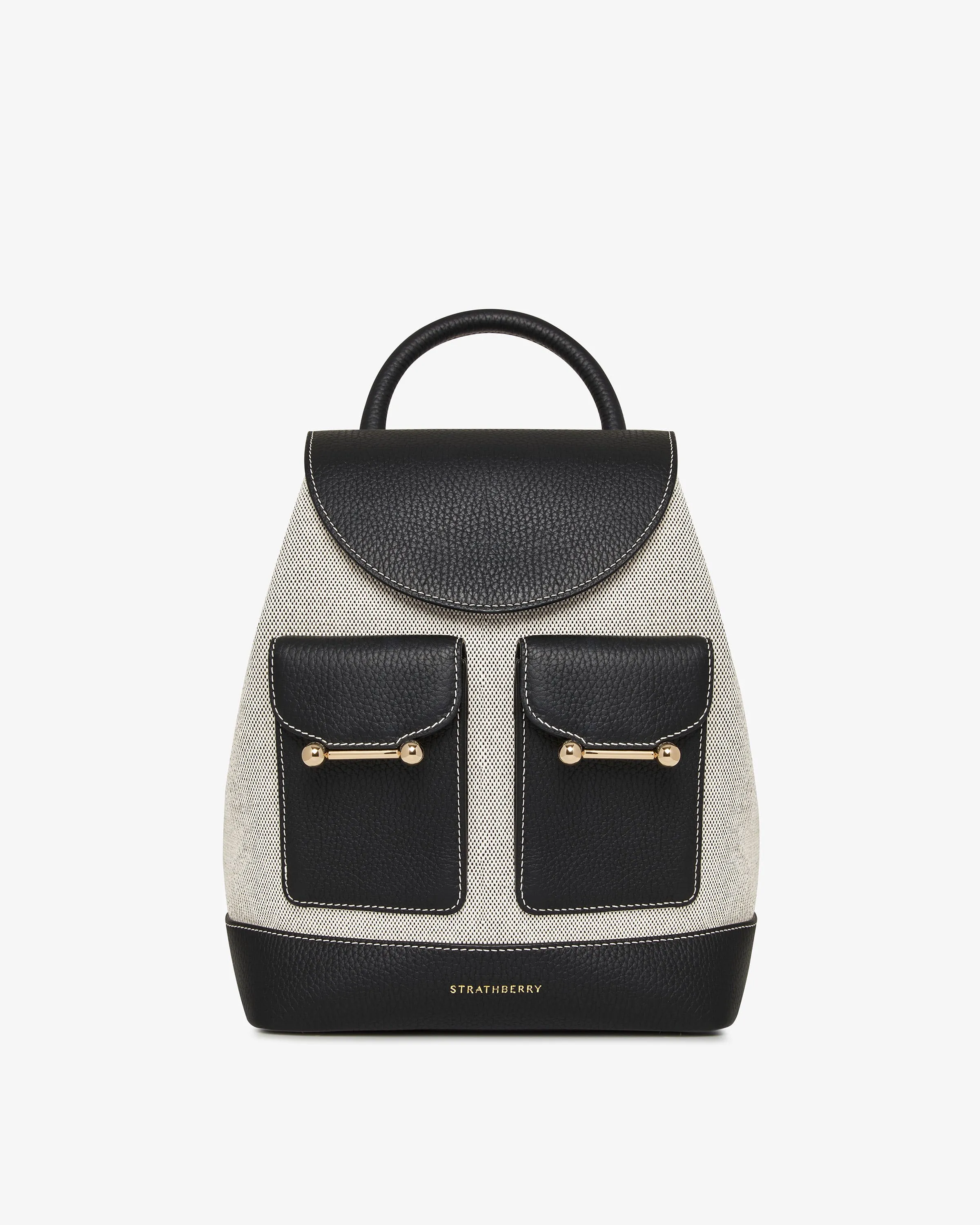 Osette Backpack - Black/Cream Canvas