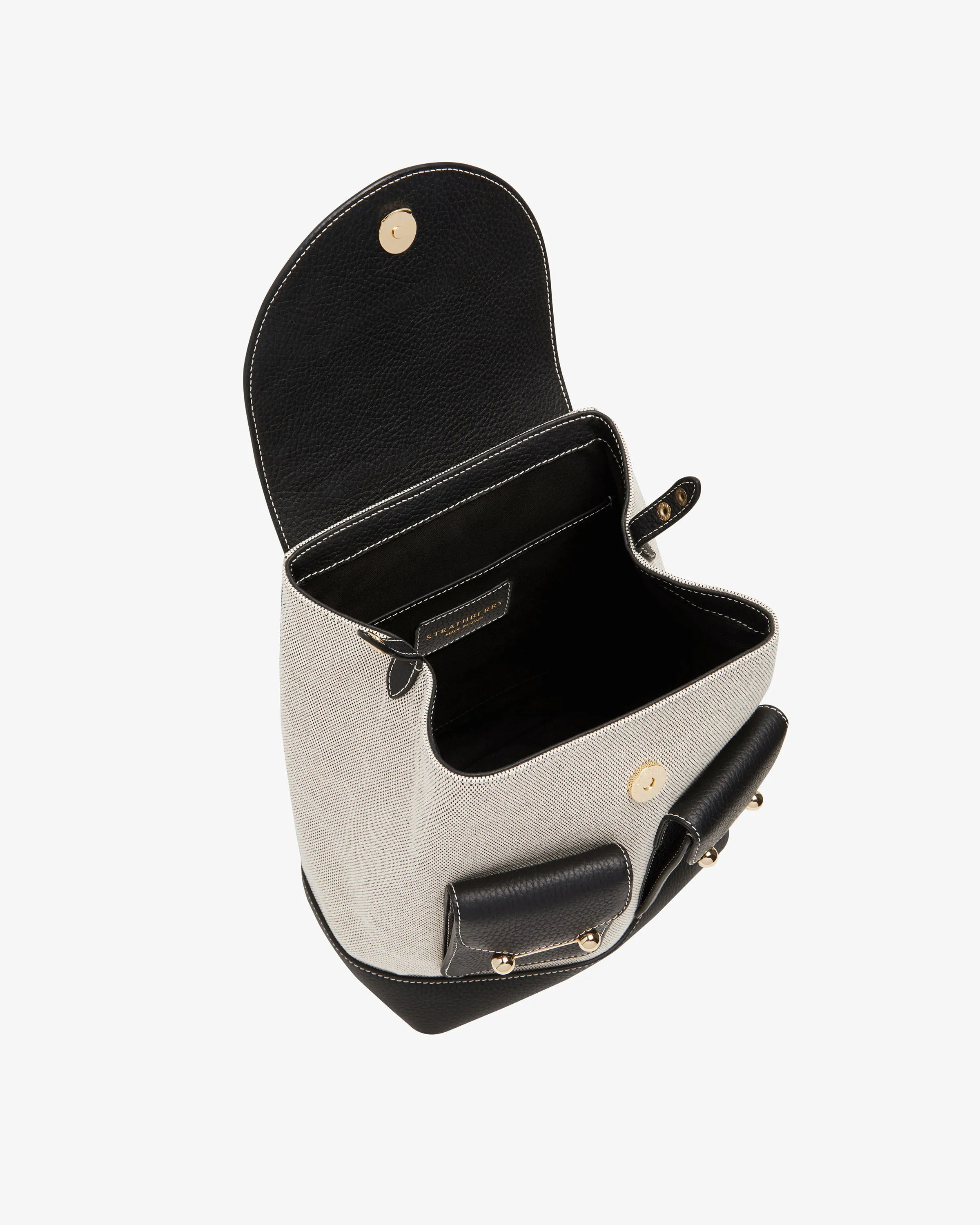 Osette Backpack - Black/Cream Canvas