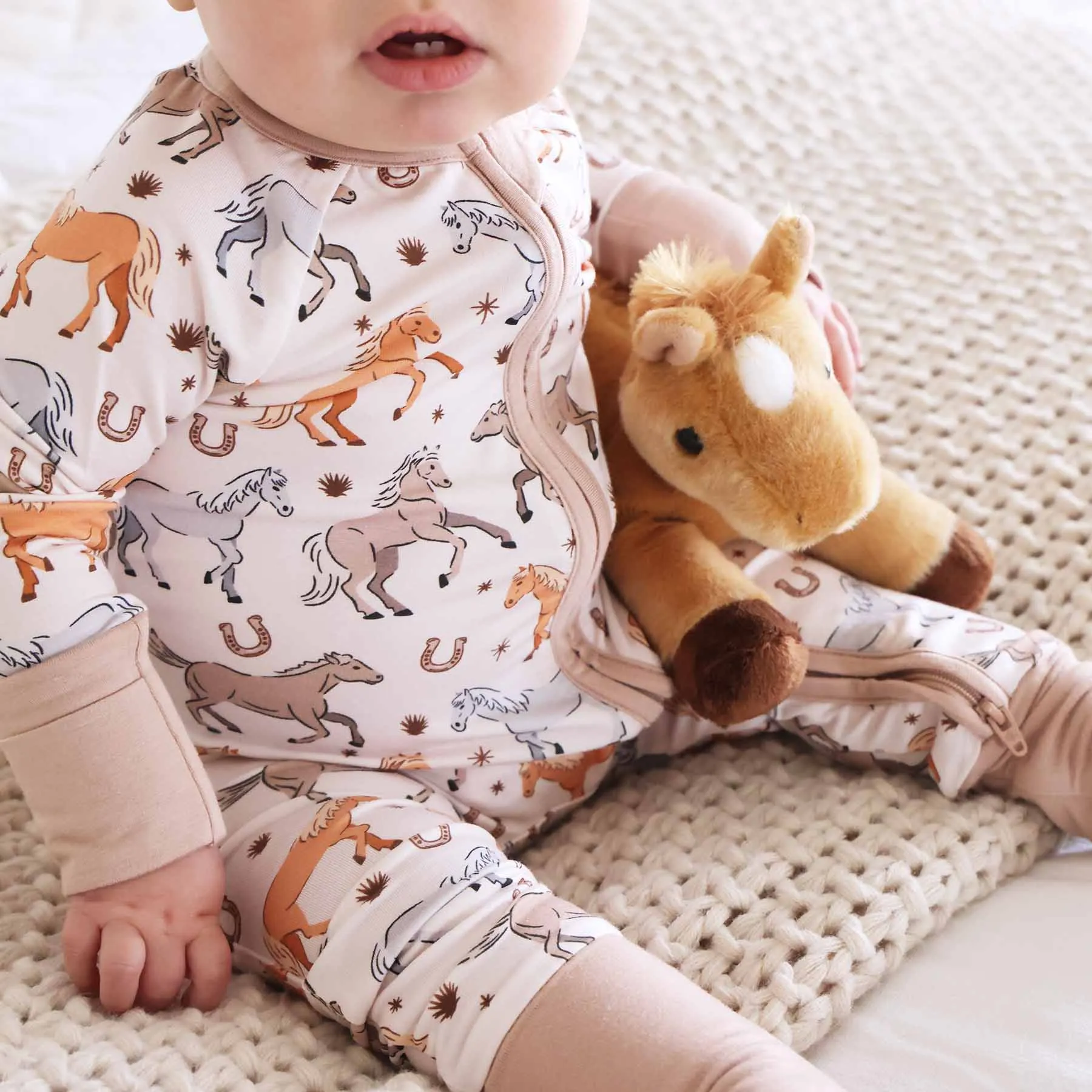 P's Ponies Convertible Zip Romper