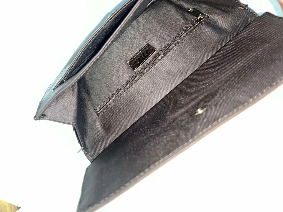 Purse - DarkBrown Textured leather medium crossbody bag