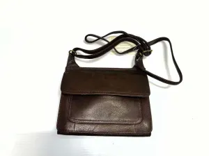 Purse - DarkBrown Textured leather medium crossbody bag