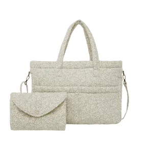 Quincy Mae Diaper Bag   Changing Pad Set - Green Garden