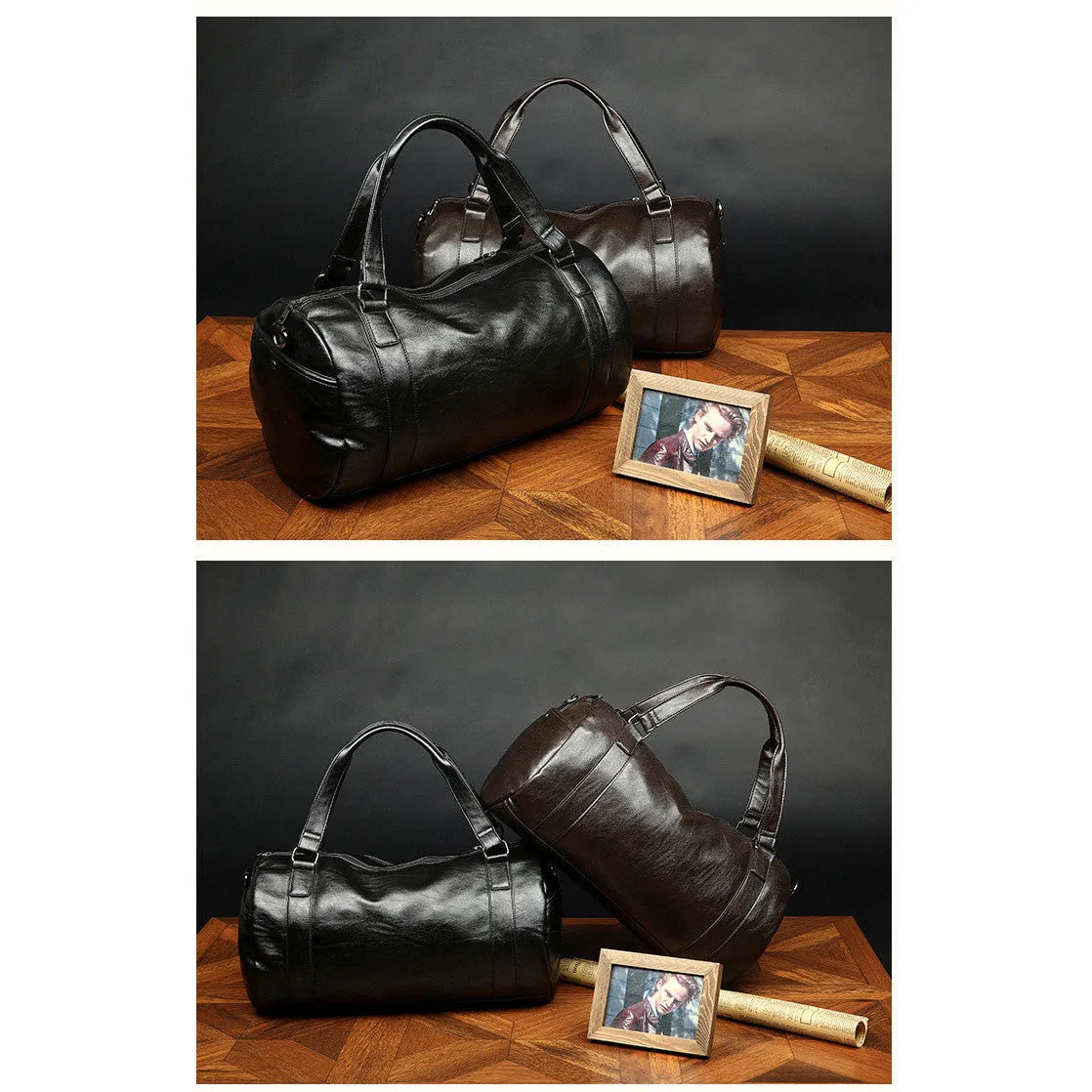 "The Weekender" Leather Duffle Bag