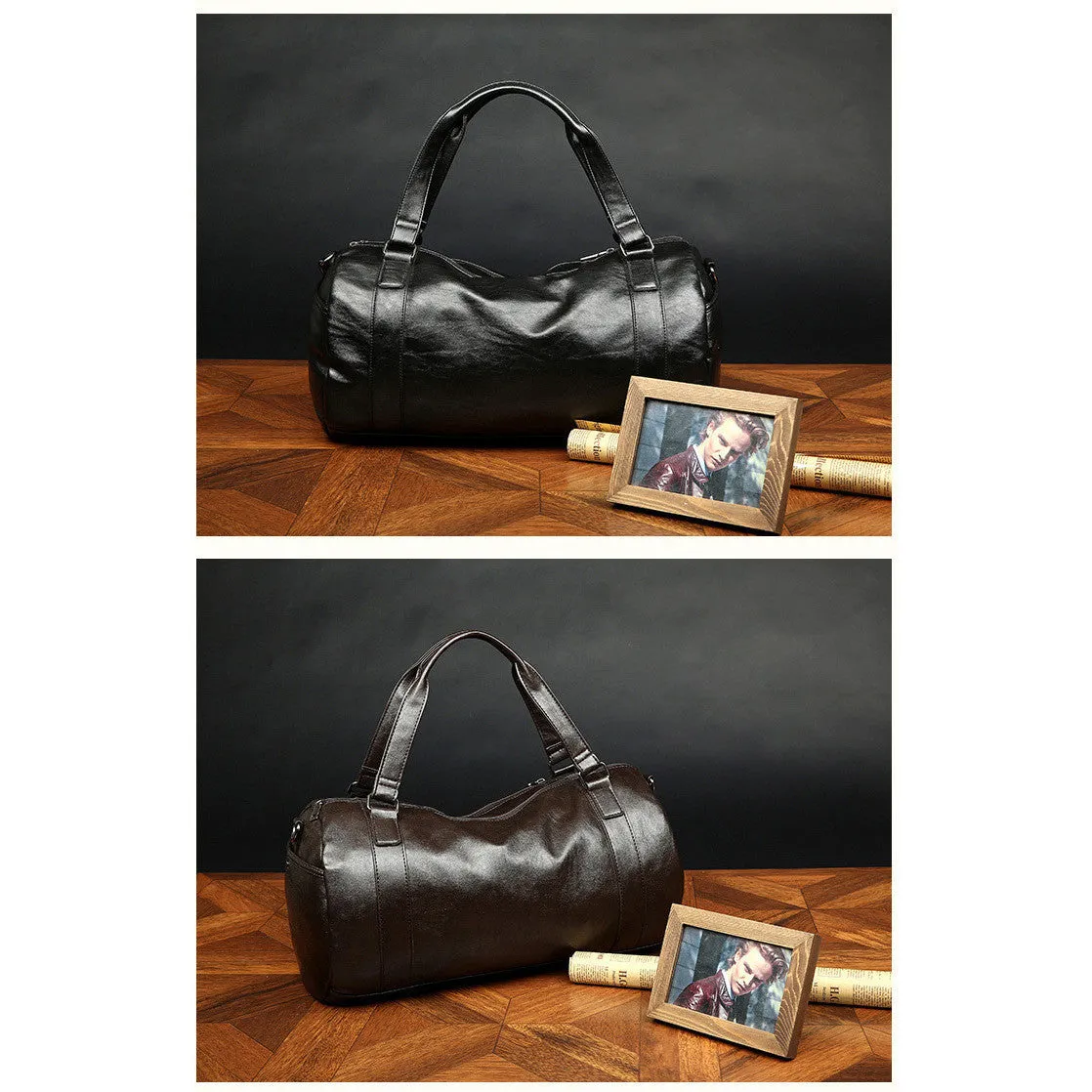 "The Weekender" Leather Duffle Bag
