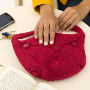 Red Heart Crochet Picot Purse