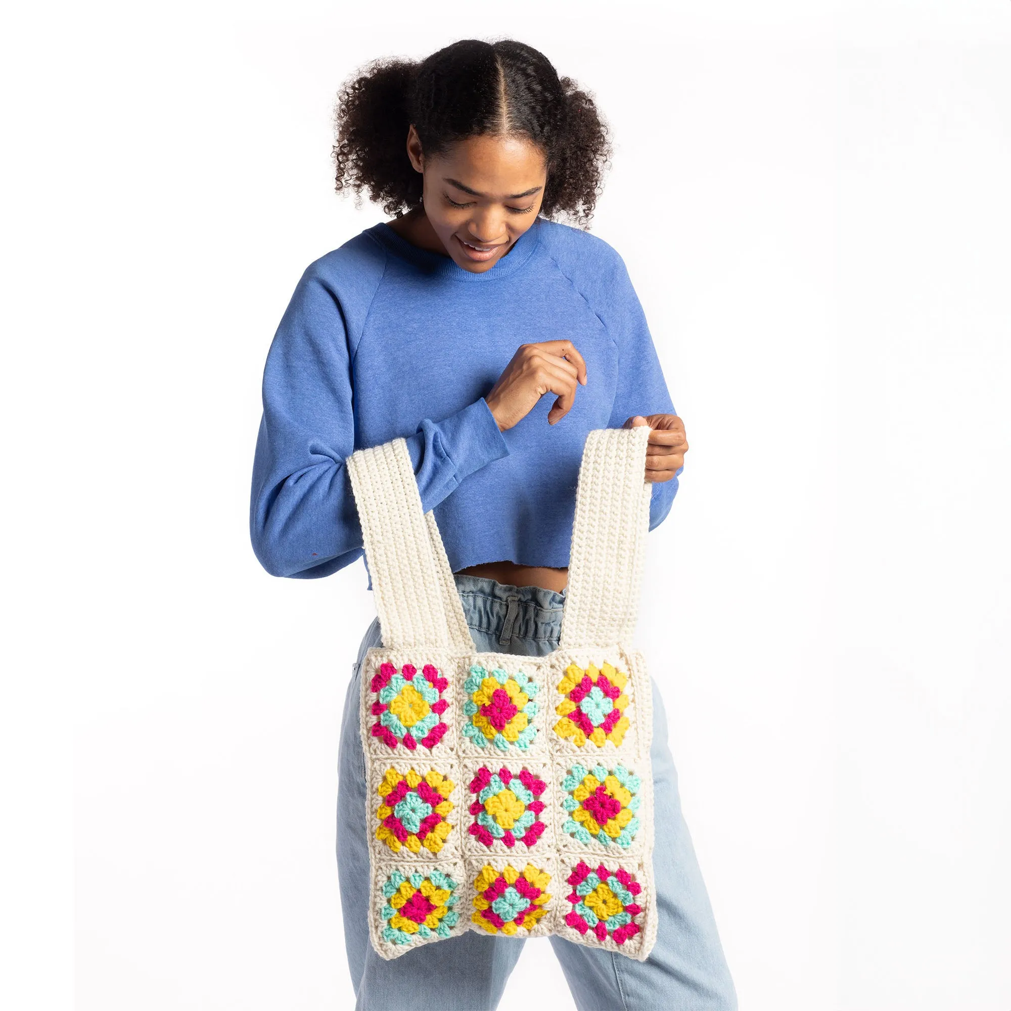 Red Heart Granny Squares Galore Crochet Bag
