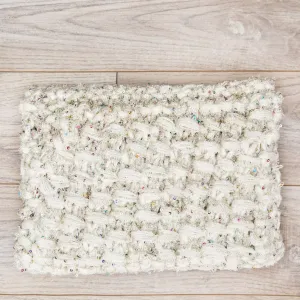 Red Heart Knit Glam Clutch