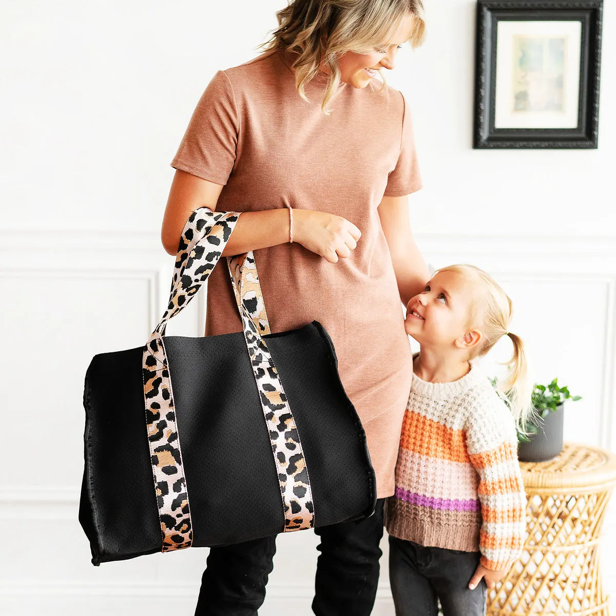 Rose Gold Leopard Neoprene Tote by Viv & Lou