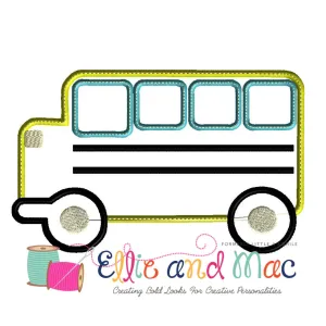 School Bus Applique Design