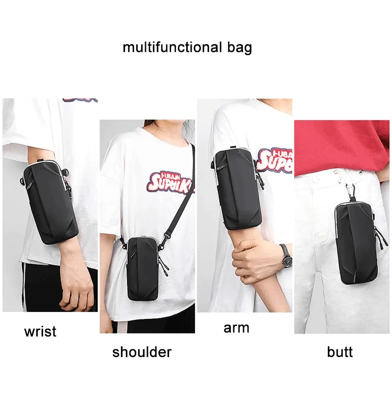 Sleek Black Multifunctional Bag for Everyday Use - SF2058