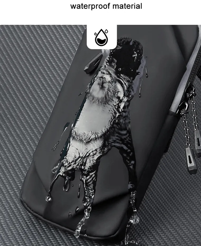 Sleek Black Multifunctional Bag for Everyday Use - SF2058