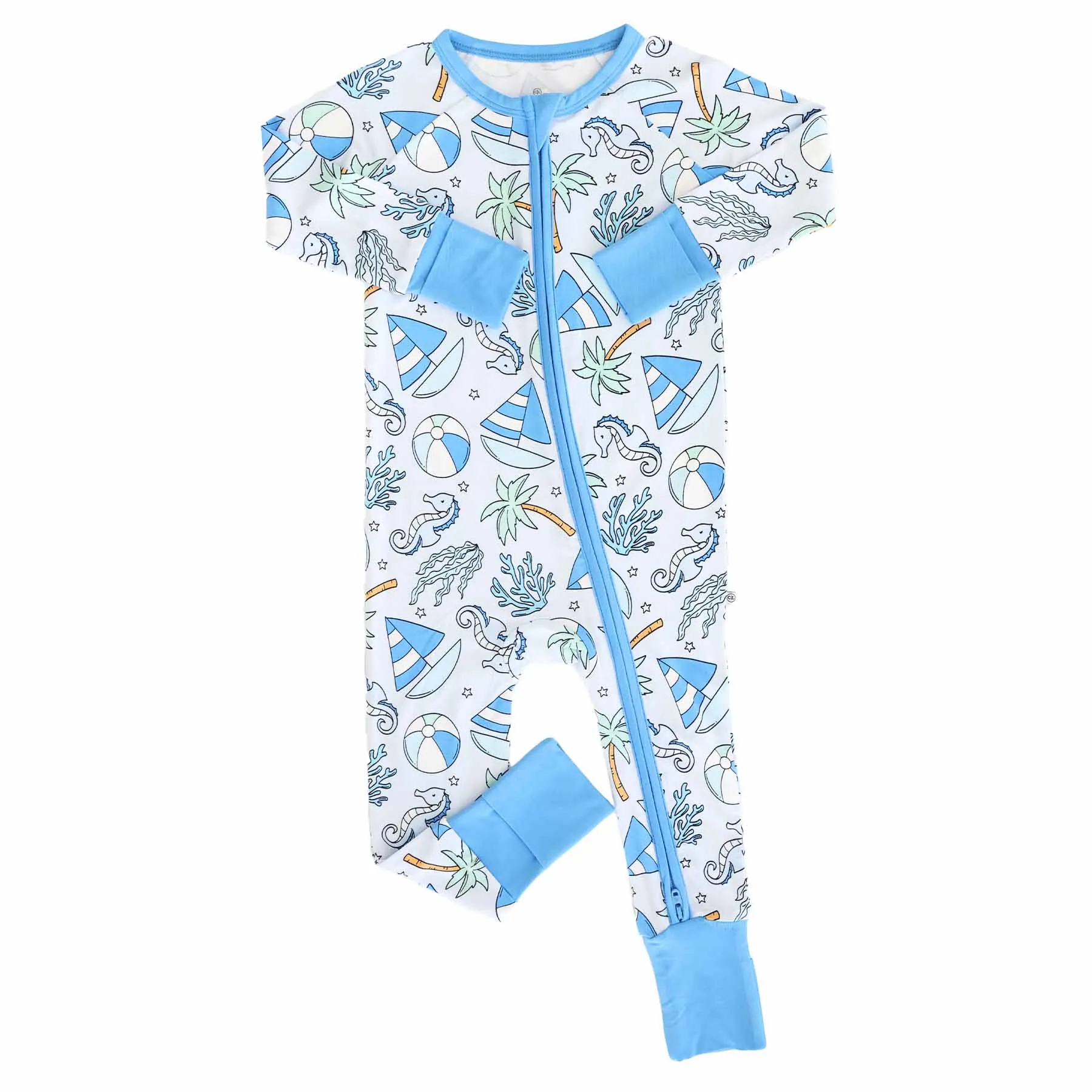 Tiny Tides Convertible Zip Romper | Blue
