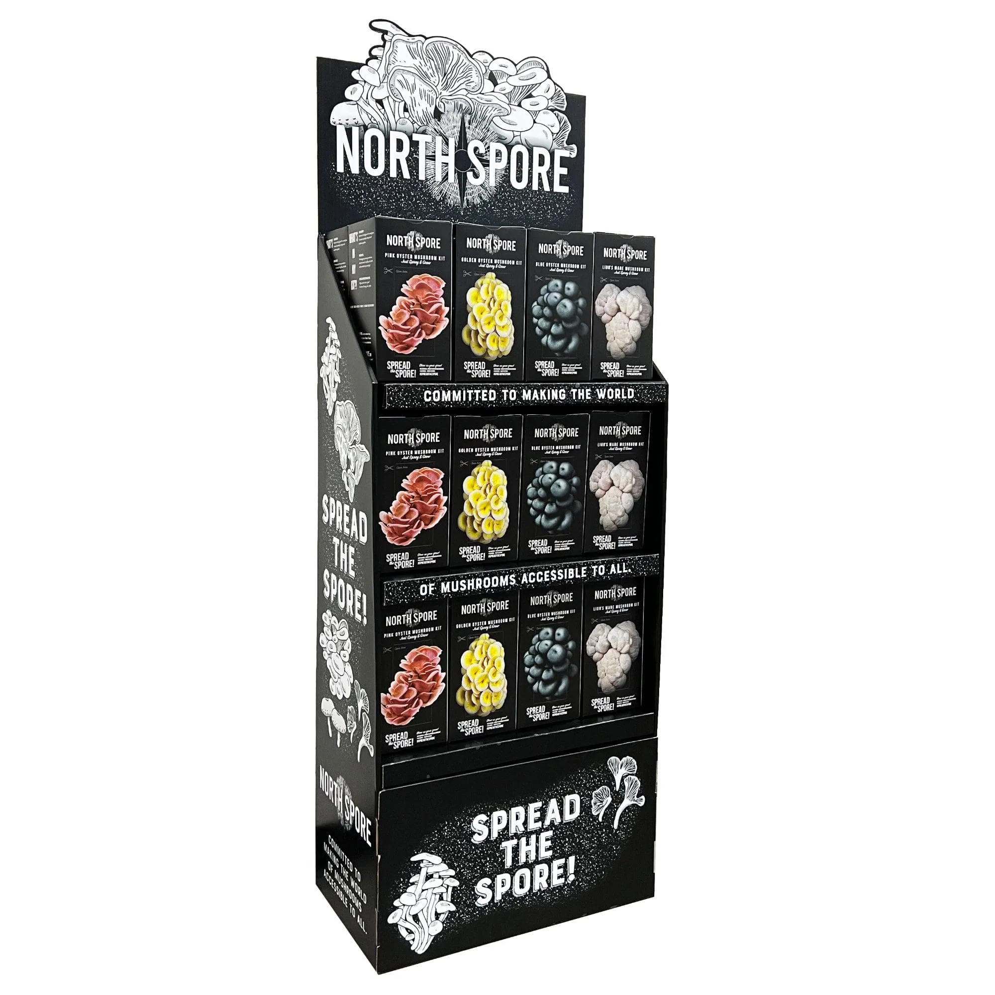 Wholesale | 24 pc. Organic 'Spray & Grow' Kits   Floor Display