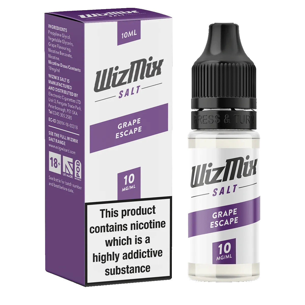 Wizmix Salt Grape Escape - 10ml