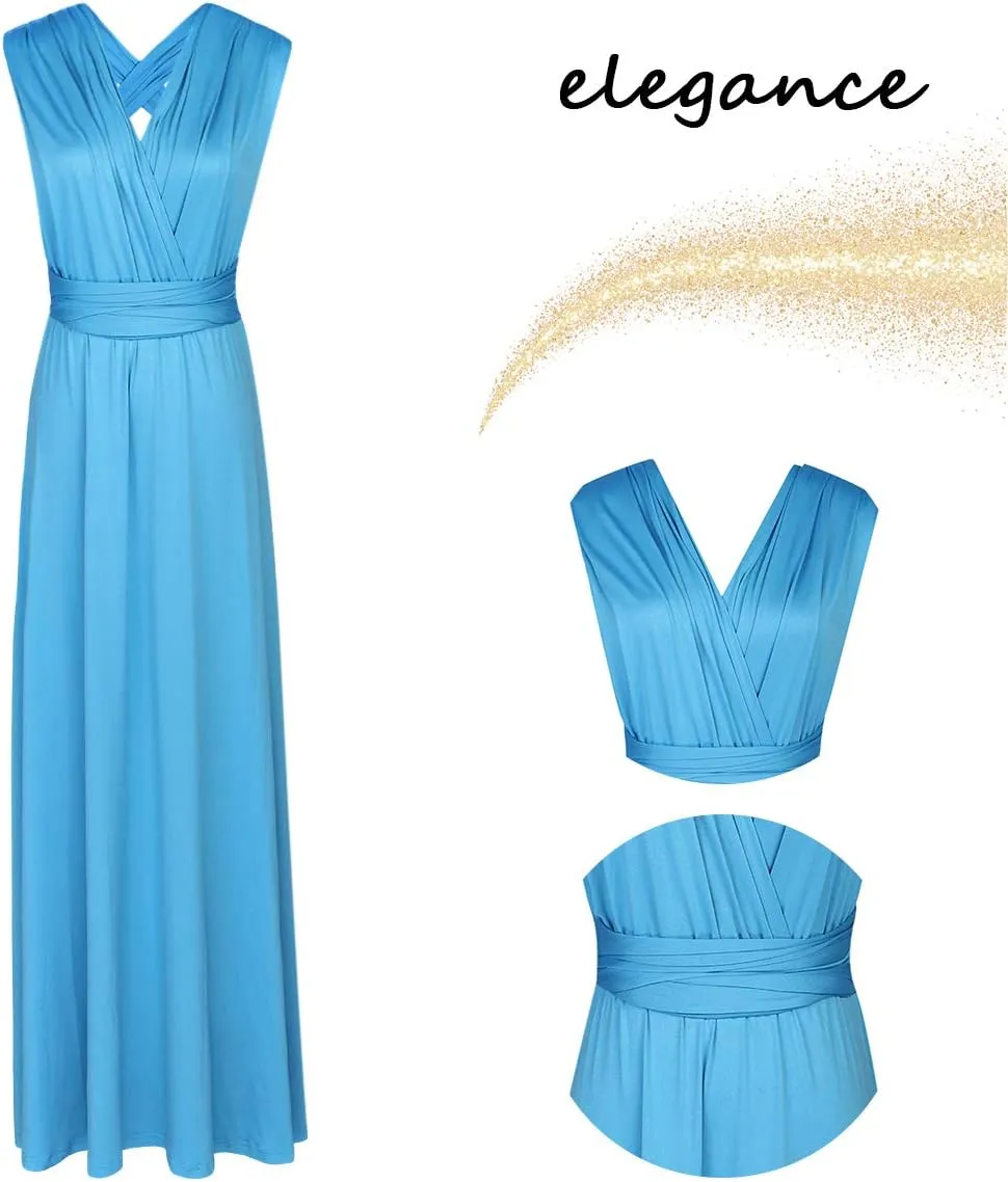 Women Transformer Multi Way Bandage Dress Convertible Bridesmaid Gown